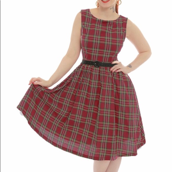 lindy bop tartan dress